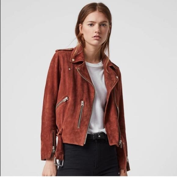 ALLSAINTS Balfern Suede Biker Jacket